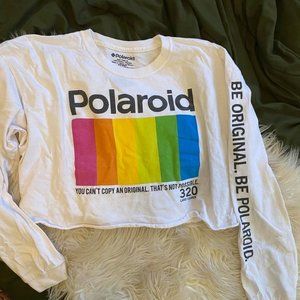 Polaroid Long Sleeve Crop Top